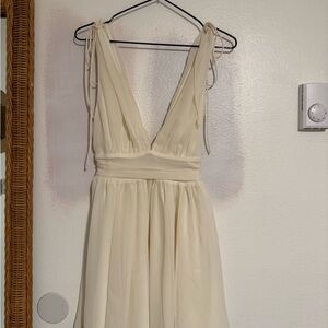 Lucy in the Sky Light Cream Mini Dress